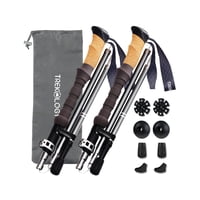 Bastones De Trekking Trekology Trek Z Con Mango De Corcho Ultraligeros, 2 Unidades