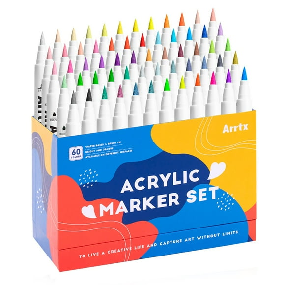 ARRTX Marcadores Acrílicos de 60 Colores 60A