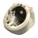 thumbnail image 1 of Casa Cama Suave para Gatos con Juguete Colgante Gris, 1 of 4