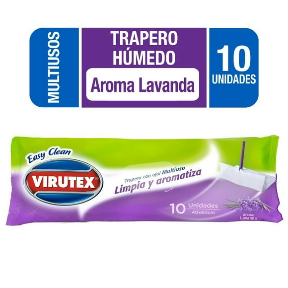 Trapero Húmedo Lavanda Bolsa Resellable, 10 Un