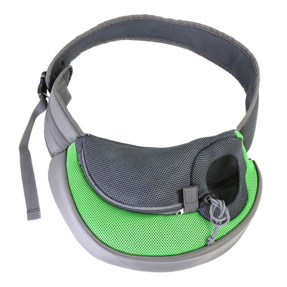 Xusx111 - Portador De Sling Para Perros Y Gatos Pequeños - Portador De Cachorro Manos Libres Con Gancho De Seguridad, Bolsillo Grande Con Cremallera, Malla Suave Transpirable, Correa Ajustable Y Tira