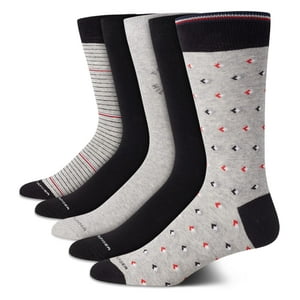 Calcetines De Vestir Tommy Hilfiger, 5 Unidades, Ligeros, Para Hombre, Color Gris Y Negro