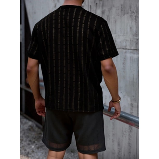 Polera Hombre Manga Corta Tejida Estilo Casual Verano 0260