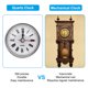 thumbnail image 4 of Uxcell Inserto de Reloj de Cuarzo de 2-1/2 Pulgadas (65mm), 2 Piezas Reloj Romano Ajuste 55mm/2.17 pulgadas, Tono Plateado, 4 of 6