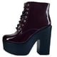 thumbnail image 1 of Botin Charol Taco Alto con Plataforma 60 Yassne Burdeo, 1 of 5
