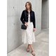 thumbnail image 2 of INSPIRE CHIC Chaqueta de Mezclilla Recortada Lavada de Primavera Verano con Botones Desgastados para Mujer de Regreso a Clases Negra XS, 2 of 8