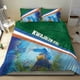 thumbnail image 3 of Juego De Cama Islas Marshall Atolón De Kwajalein Motivos Polinesios Y Submarinos, 3 of 3