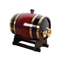 Magideal - Barril De Vino De Roble Con Soporte, Barril De Vino De Madera Con Tapón Y Espiga, Dispensador De Barril De Cerveza De Gran Capacidad Para Cócteles, , 1.5L
