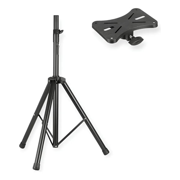 Soporte Atril Para Parlante Aluminio Negro Ajustable Altura Max 180cm 25kg