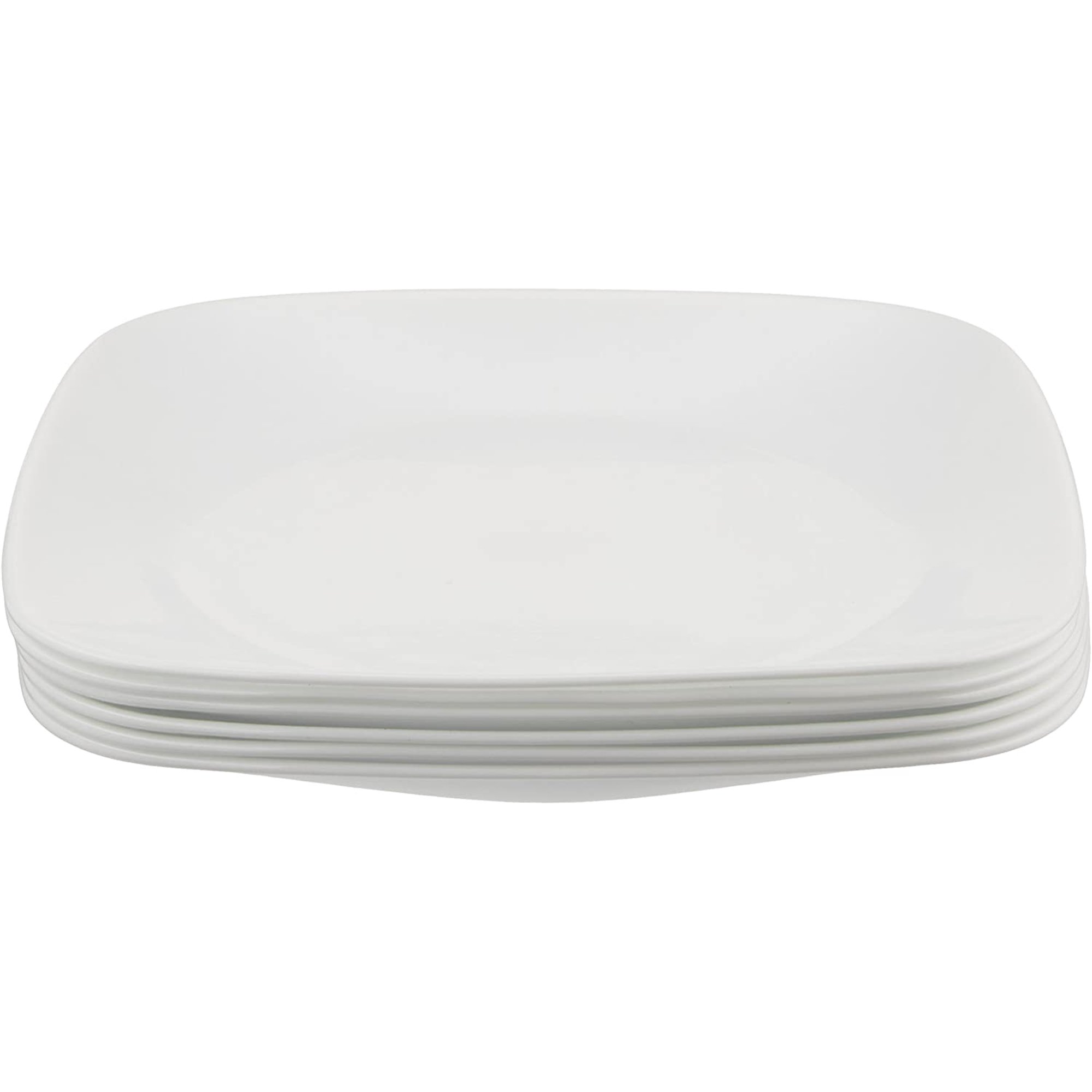 Juego De Placas Corelle Square Pure White 9 Pulgadas (6)