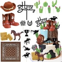 Sunshuang Store - Decoraciones Para Tartas Con Temática De Vaquero De Sunshuang, 21 Piezas