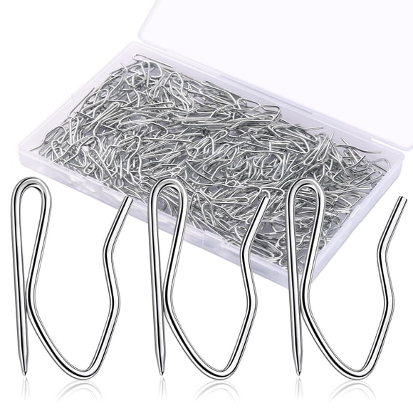 Ganchos para Cortina Sopito 3,1 cm Blanco Plateado Pack de 200