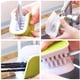 thumbnail image 2 of 2 piezas hoja cepillo cuchillo limpiador antideslizante cubiertos limpiador cepillo cocina lavado palos cuchillo y horquilla cepillo verde, 2 of 3