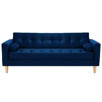 Bodevir - Sofa Retro 3Cg Felpa 05 Azul Marino