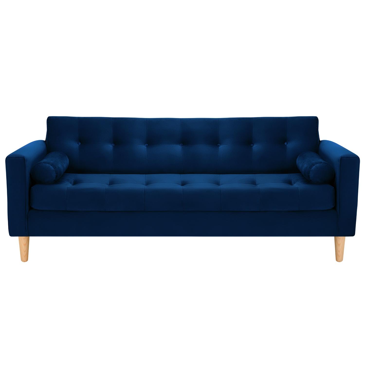 Bodevir - Sofa Retro 3Cg Felpa 05 Azul Marino
