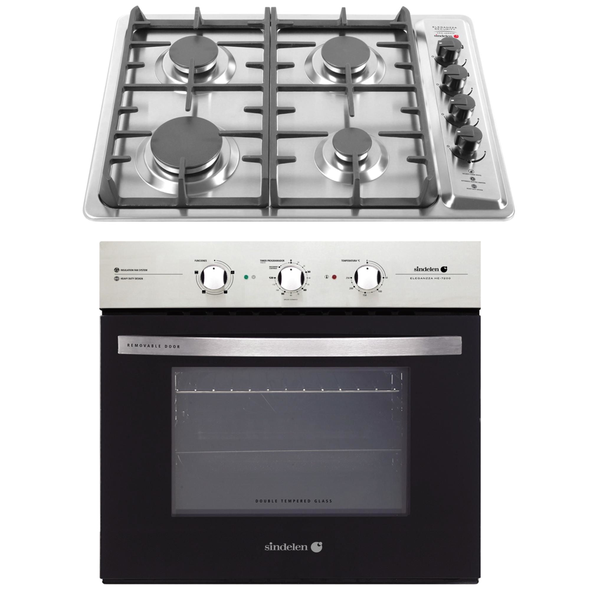Sindelen - Kit 135 Encimera Enc A Gas Narural 4P 4650In Y Horno He-7200