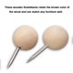 thumbnail image 4 of 100 chinchetas de madera con cabeza redonda, chinchetas de madera con punta de aguja de acero, chinchetas decorativas para mapas, fotos, documentos y tablones de anuncios., 4 of 6