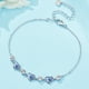 thumbnail image 3 of Pulsera Corazones Plata Italiana - Azul y Blanco, 3 of 3