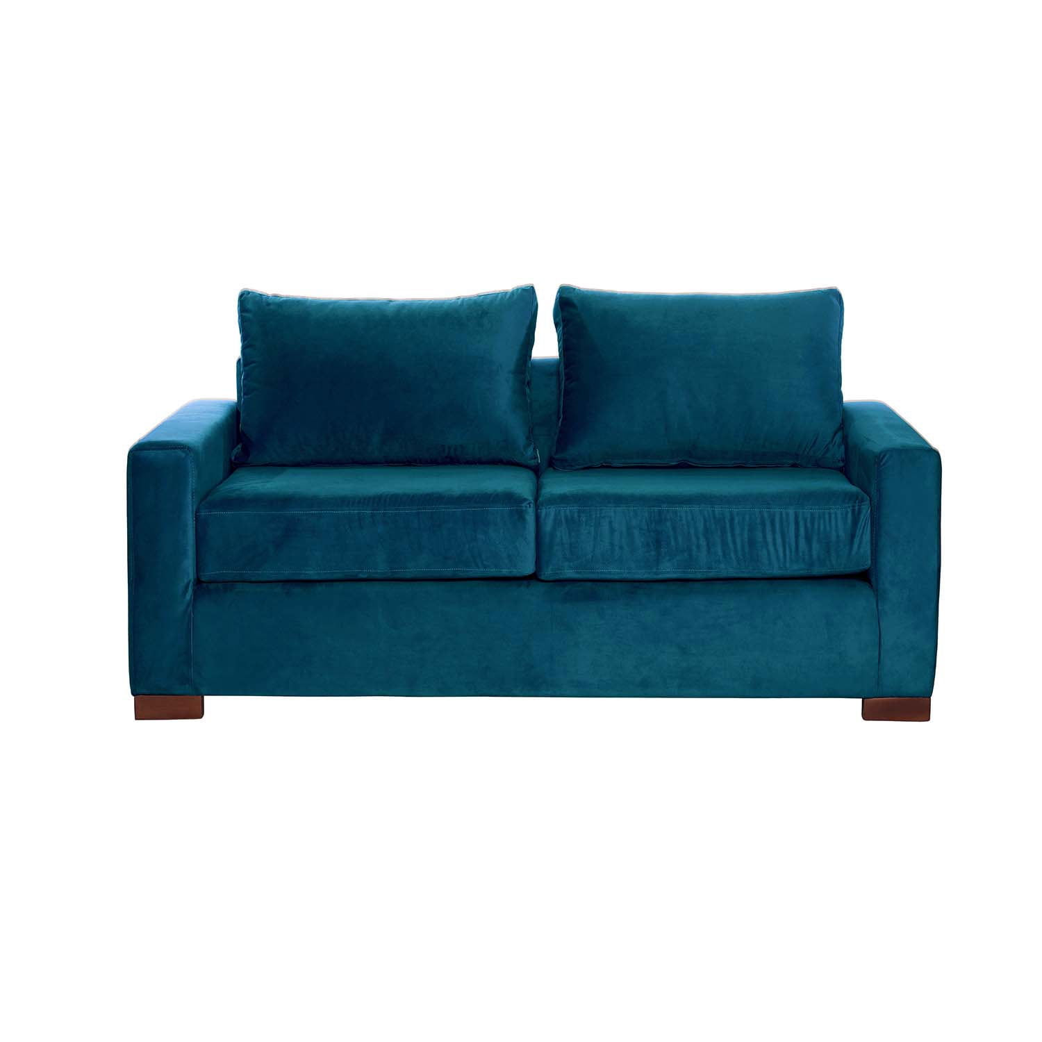 Latam Home - Sofa Livorno 2 C Tela Velvet Azul Petroleo