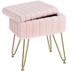 thumbnail image 1 of Taburete Greenstell de piel sintética con almacenamiento, color rosa, 1 of 7