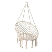 Importclick - Hamaca Silla Columpio Algodón Blanco 80 X 70 Cm