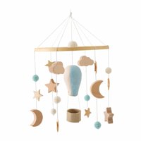 Bothyi - Guardería Móvil Cuna Cama Campana Bola De Fieltro Campanas De Viento De Madera Decoración Colgante Estilo D