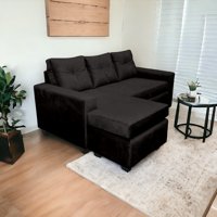 Muebles Mpr - Sofá Intecambiable Azalea Felpa Negro