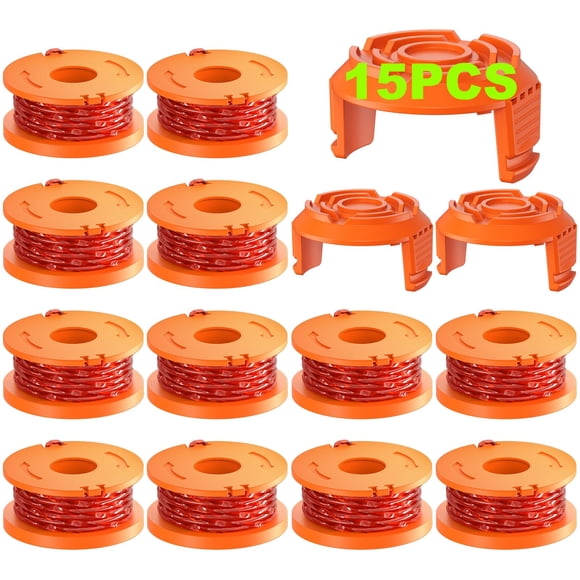 Trimmer Spool Line, paquete de 15 unidades, para reemplazar Worx WA0010