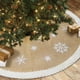 thumbnail image 1 of Falda de arpillera AerWo para árbol de Navidad, 122 cm, con copo de nieve blanco, 1 of 3