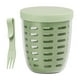 thumbnail image 1 of Taza De Ensalada Con Tenedor Con Tenedor, 600ml, Tazas De Desayuno Para Comida, Yogur, Desayuno, Verde, 1 of 3