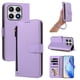 thumbnail image 1 of Funda con Billetera para [Xiaomi 17] con Bolsillo Zipper y Tarjetero Morado claro, 1 of 6