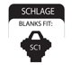 thumbnail image 3 of Key Blank Lucky Line SC1 House Key, diseño de vino tinto, 3 of 4
