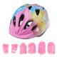 thumbnail image 3 of 7 Piezas Ni?o Patinaje Sobre Ruedas Casco De Bicicleta Rodilla Protector De Mu?eca Conjunto De Coderas Rosa, 3 of 4