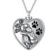 thumbnail image 1 of Collar relicario cenizas o recuerdos mascotas corazon abrazo eterno, 1 of 3