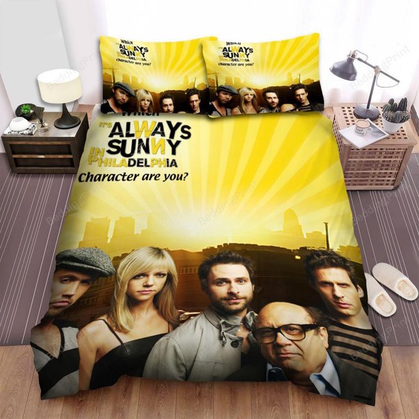 It’s Always Sunny In Philadelphia Character Are You Quilt Duvet Cover Set Queen3-Piece Bedding Set