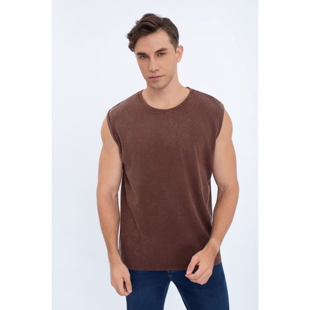 Polera Musculosa Hombre Algodón Sin Mangas Colores Sin Diseño 7600