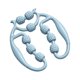 thumbnail image 2 of Fascia Muscle Hand Roller Herramienta De Masaje Nueve Ruedas Robusto De Mano Para Muslo Becerro Azul Claro, 2 of 5