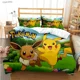 thumbnail image 1 of Pokémon Pikachu Cute Anime All Season Duvet Cover Comforter Beding Set Soft Quilt Cover and Pillowcases Single/Double/Queen/ Bed Sheets, 1 of 5