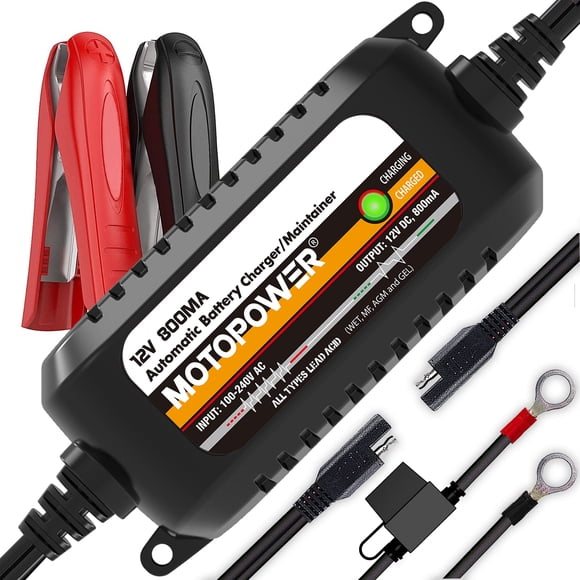 Cargador de baterías MOTOPOWER MP00205C 12V 800mA Automático