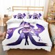 thumbnail image 1 of Genshin Impact Raiden Shogun Pillowcase Bedding Bag Cartoon 3 Pcs Set Anime Customize Bedding Decoration Cute Quilt Cover, 1 of 5
