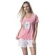 thumbnail image 1 of Pijama Algodón Short Estampado Estrellas, Polera Manga Corta, 1 of 2