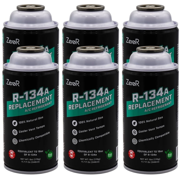 Refrigerante para aire acondicionado ZeroR, reemplazo de R134a, 6 latas de 170 g c/u