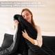 thumbnail image 2 of Juego de edredón CozyLux Fluffy Queen Size, negro, 3 piezas, 2 of 6