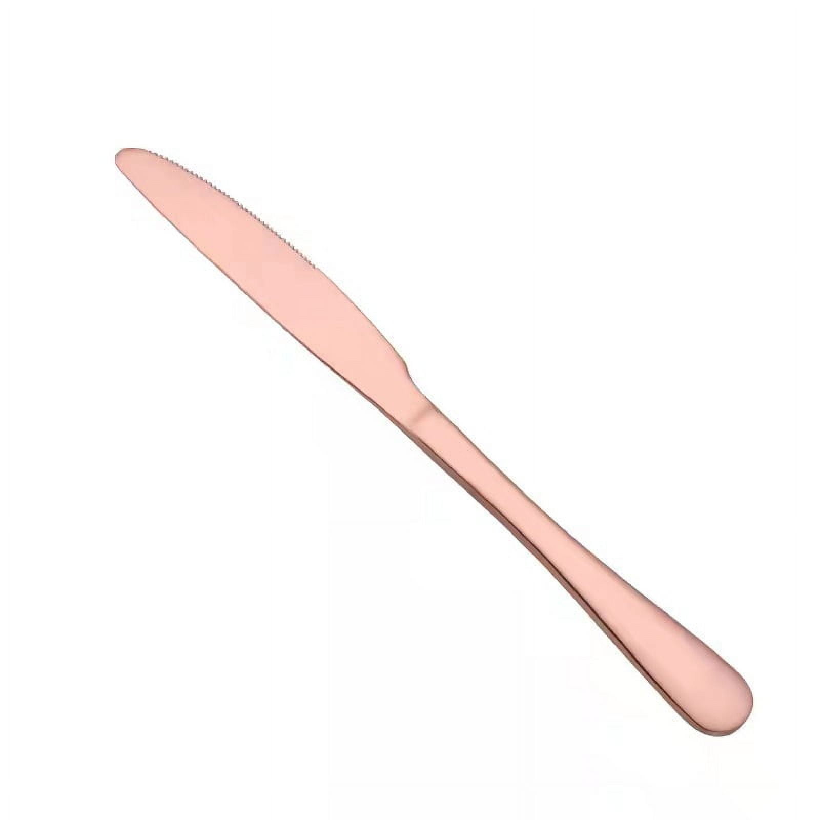 Xmhytop 4 Piezas Cubiertos De, Utensilios De Cocina Y Cubiertos Cotidianos,cuchillo De Mesa,oro Rosa