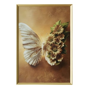 Genérico - Cuadro Decorativo Escena Mariposa Marco Adorno Hogar Jhn