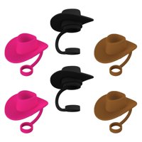 Magideal - Adornos De Paja Para Beber, Bonitos Gorros De Paja, Cubiertas Para Pajitas De 6 A 10Mm, Cubierta De Puntas De Paja Para El Hogar Y La Cocina, Tapón De Mezcla De 6 Piezas.