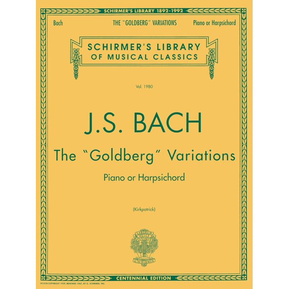 Partitura G. Schirmer – Bach: Variaciones Goldberg