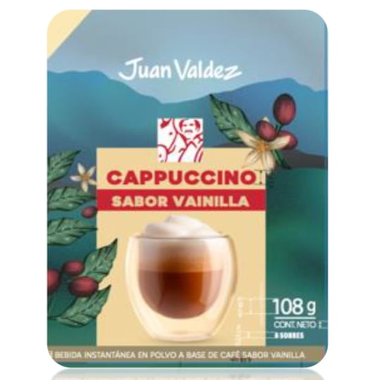Café Cappuccino Vainilla Caja 6 Un Juan Valdez