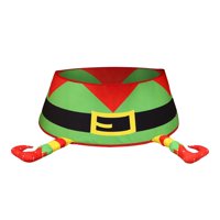 Bothyi - Falda De Árbol De Navidad, Falda De Felpa Para Fiestas En Exteriores E Interiores, Suministros Para Fiestas, Elfo