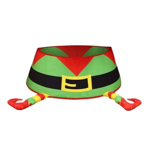 Bothyi - Falda De Árbol De Navidad, Falda De Felpa Para Fiestas En Exteriores E Interiores, Suministros Para Fiestas, Elfo